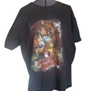 Anima + Vintage black Street Fighter IV Tshirt, L